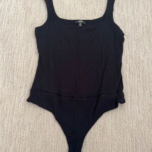 AFRM Black Ribbed Top